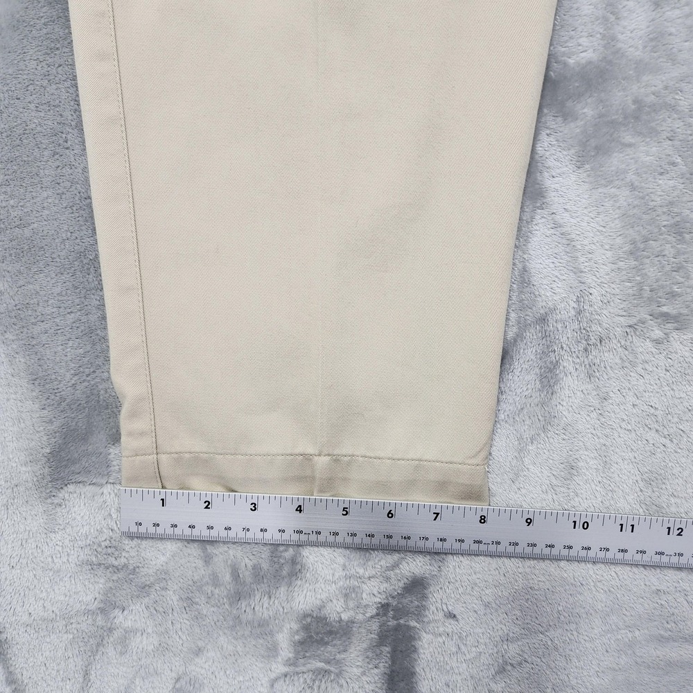 Vintage LL Bean Pants‎ Womens 16P PETITE Beige Pleated High Rise Tapered Chino - Picture 11 of 12